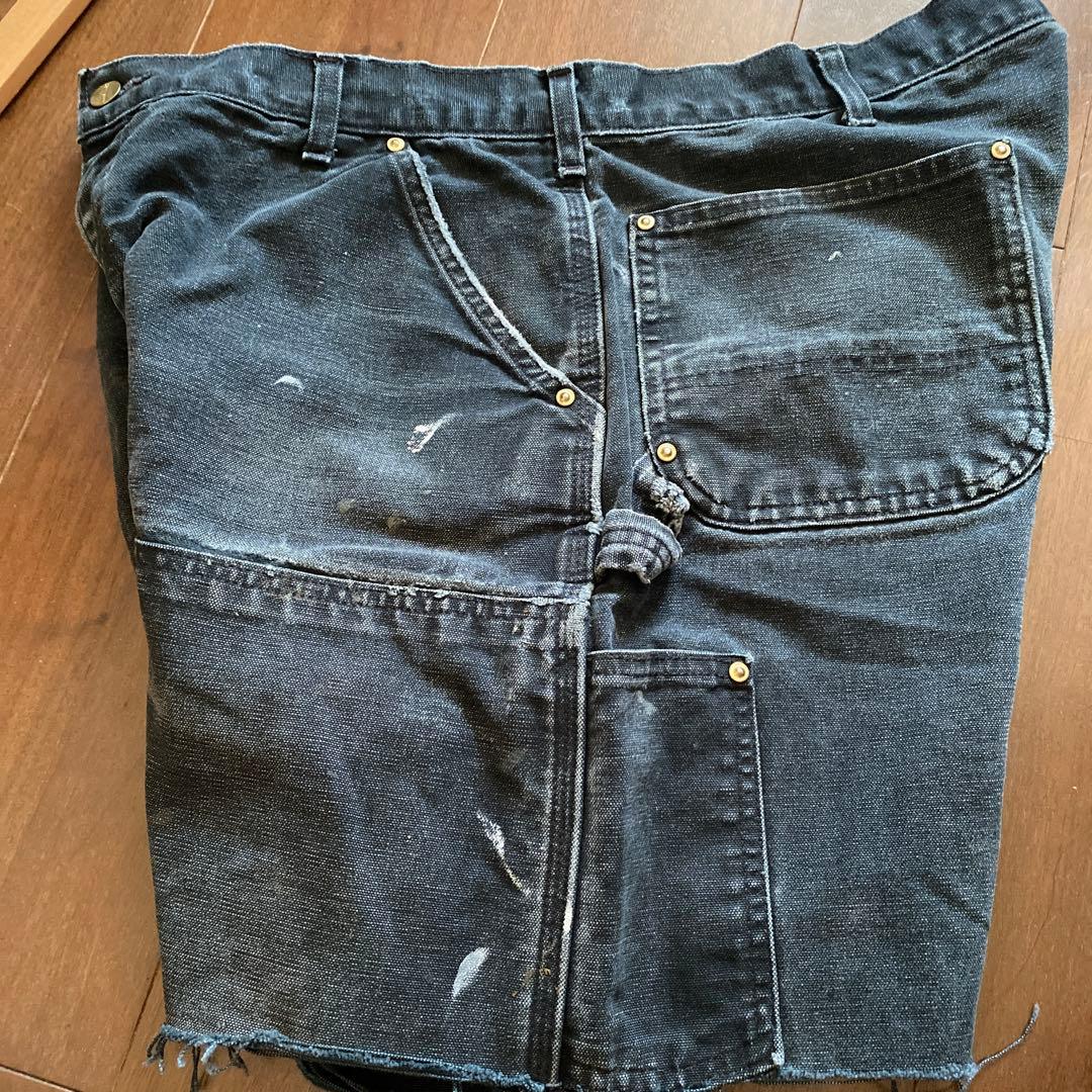 極上フェード　Carhartt ブラックダック　ダブルニーショーツ