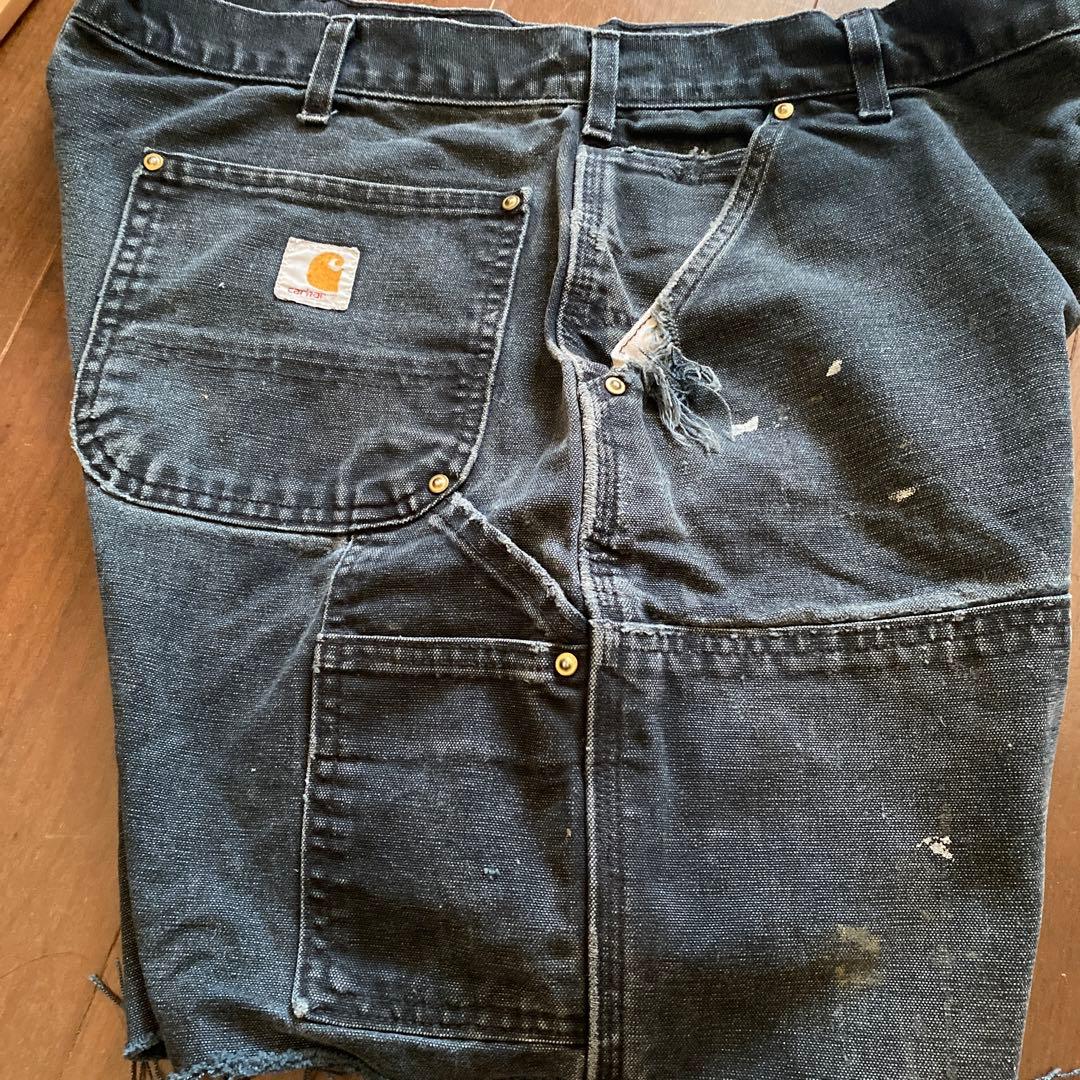 極上フェード　Carhartt ブラックダック　ダブルニーショーツ