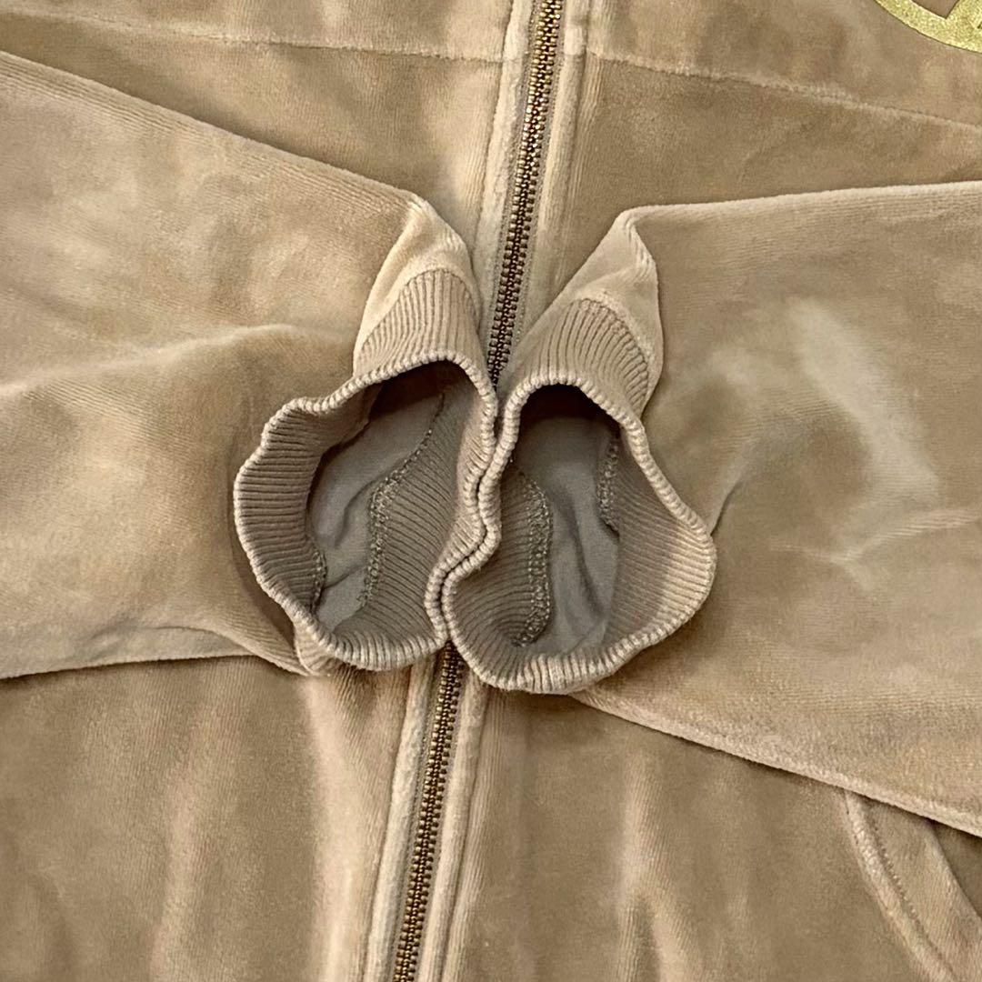 24karats ジャージ セットアップ ベロア ゴールドロゴ ベージュ XL