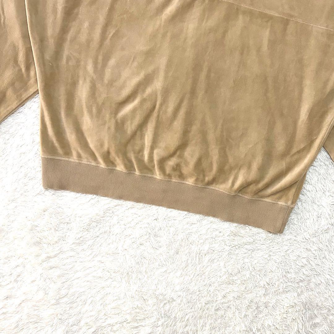 24karats ジャージ セットアップ ベロア ゴールドロゴ ベージュ XL