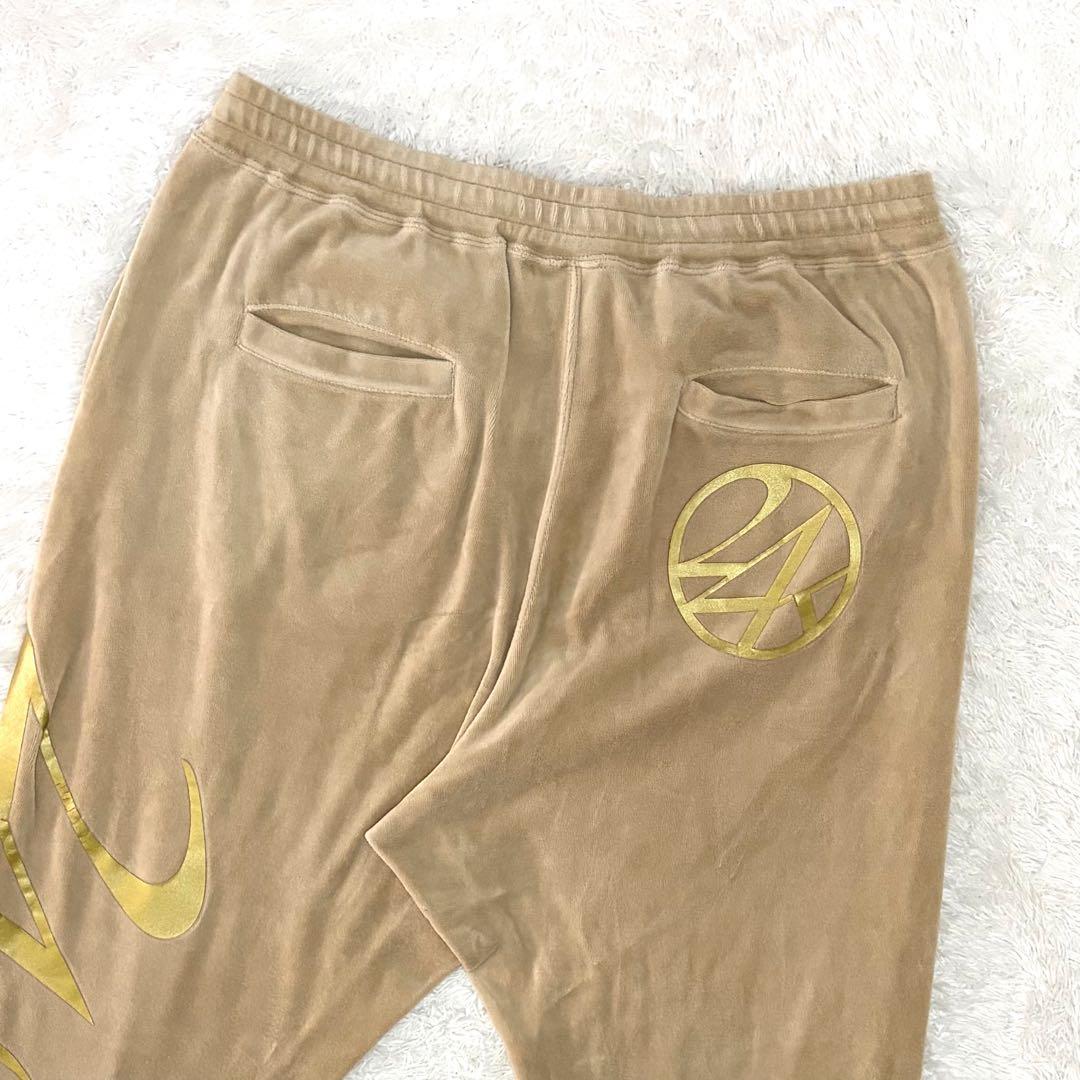 24karats ジャージ セットアップ ベロア ゴールドロゴ ベージュ XL