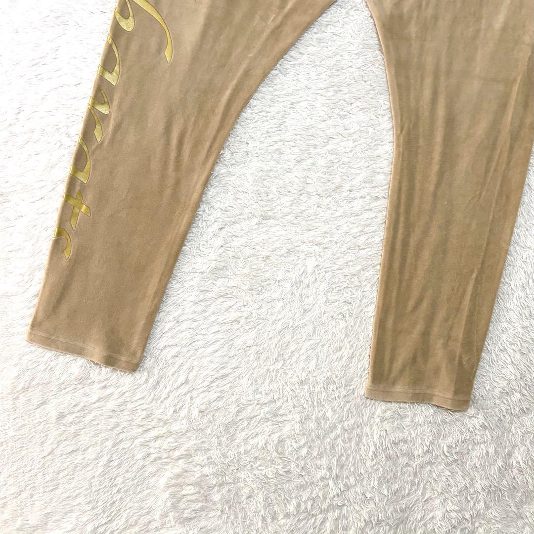 24karats ジャージ セットアップ ベロア ゴールドロゴ ベージュ XL