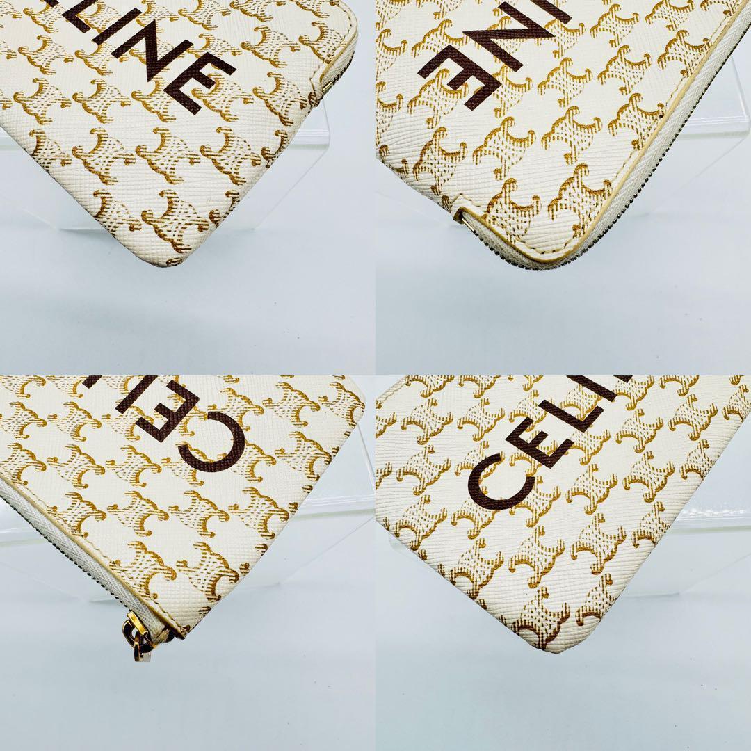 CELINE  トリオンフキャンバス キーリング付小銭入れ PVC 115