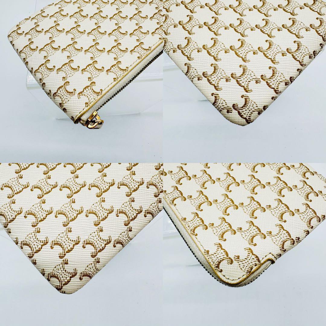 CELINE  トリオンフキャンバス キーリング付小銭入れ PVC 115