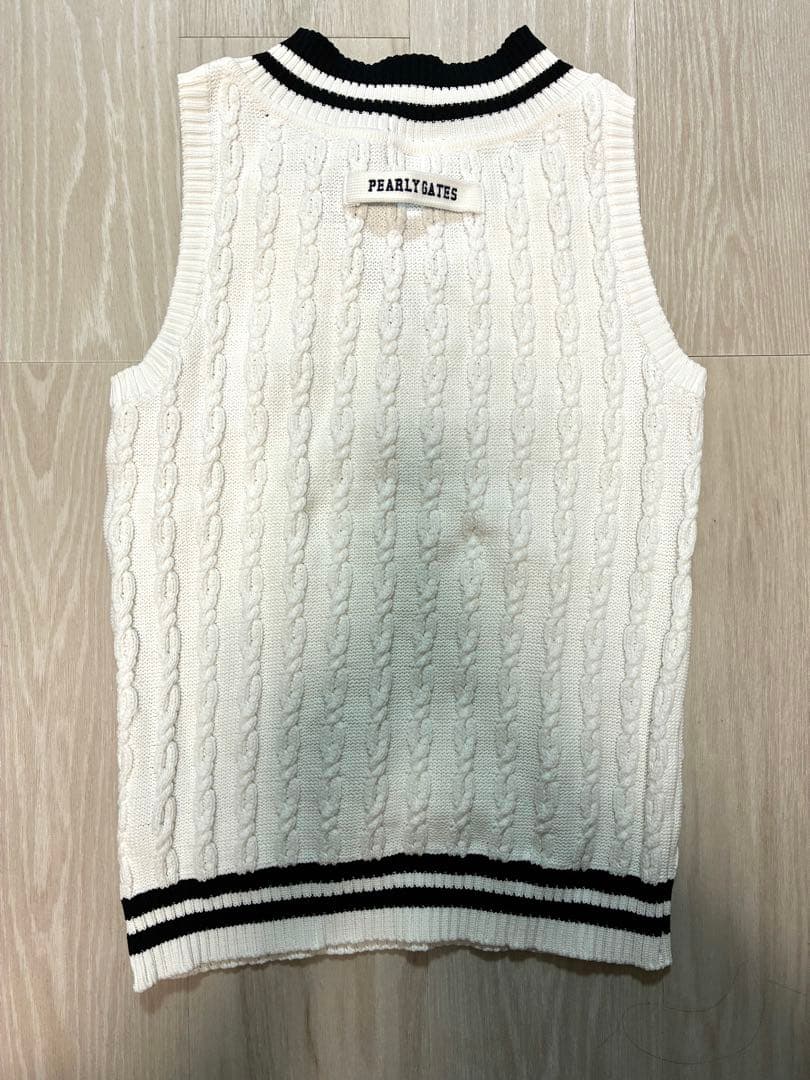 PEARLY GATES パーリーゲイツ ベスト ニット 白 サイズ1