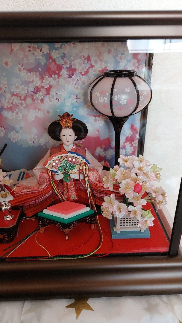 雛人形 ガラスケース入り ライト