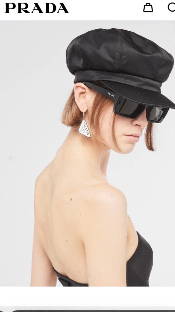 PRADA Re-Nylon ニュースボーイキャップ　Mサイズ