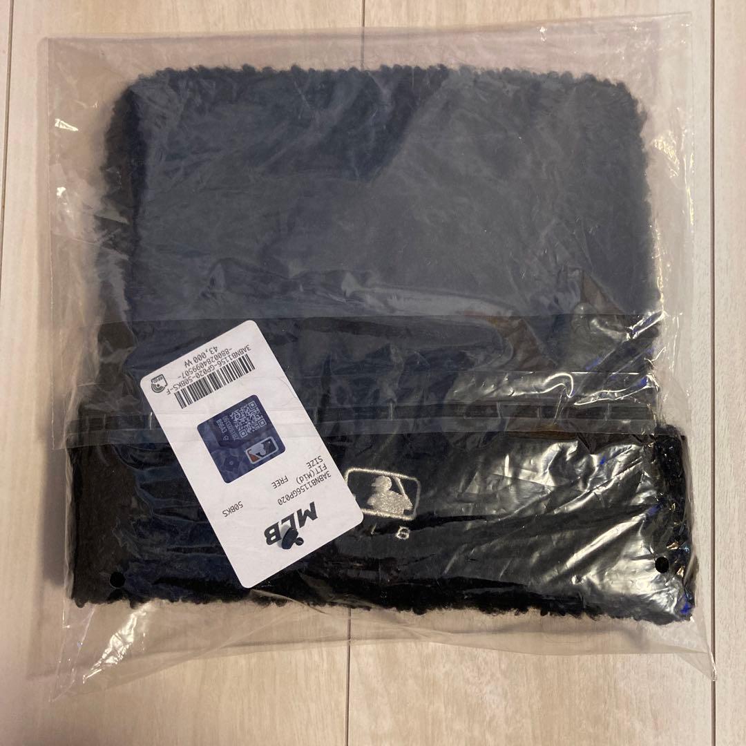 新品未開封 MLB Korea 猫耳ニット帽 黒 カリナ着用モデル 韓国限定 ②