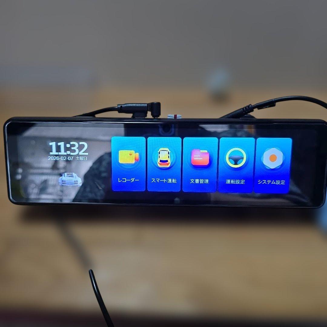 GKU 10インチ 4K 前後同時録画ミラー型ドライブレコーダー