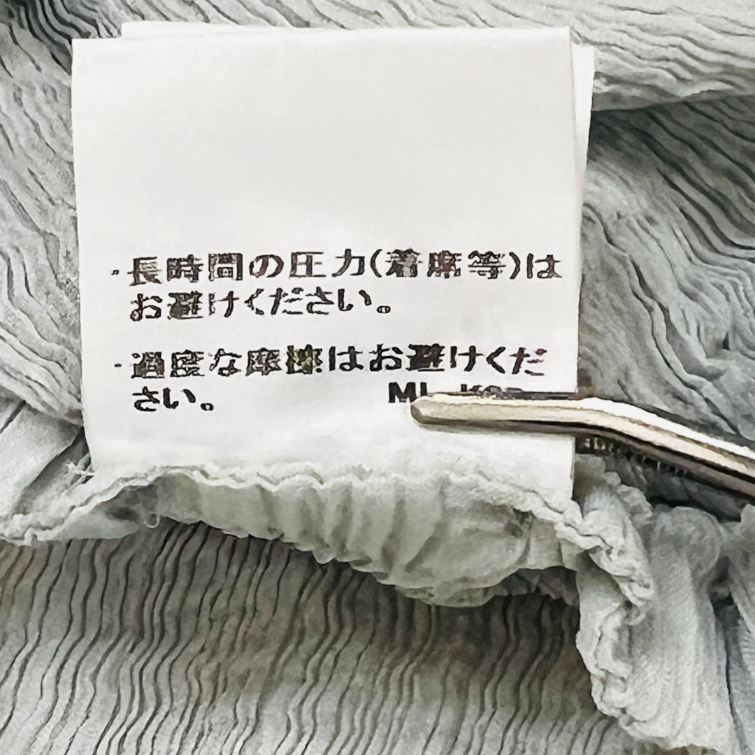 【美品★イッセイミヤケ】 変形プリーツチュニック グレー系 フリーサイズ me