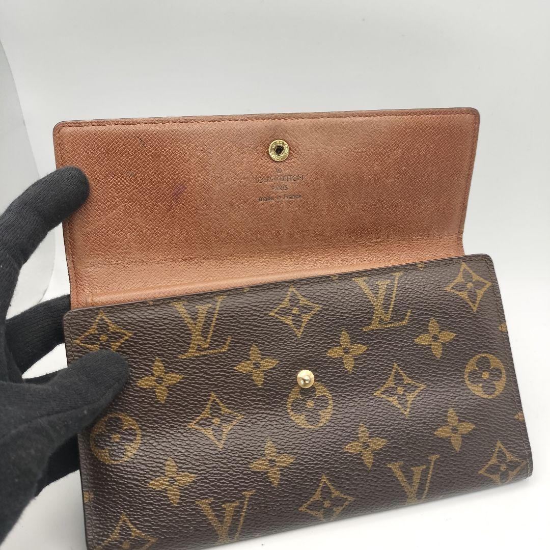 ルイヴィトン　長財布　モノグラム　ポルトトレゾールインターナショナル　ブラウン