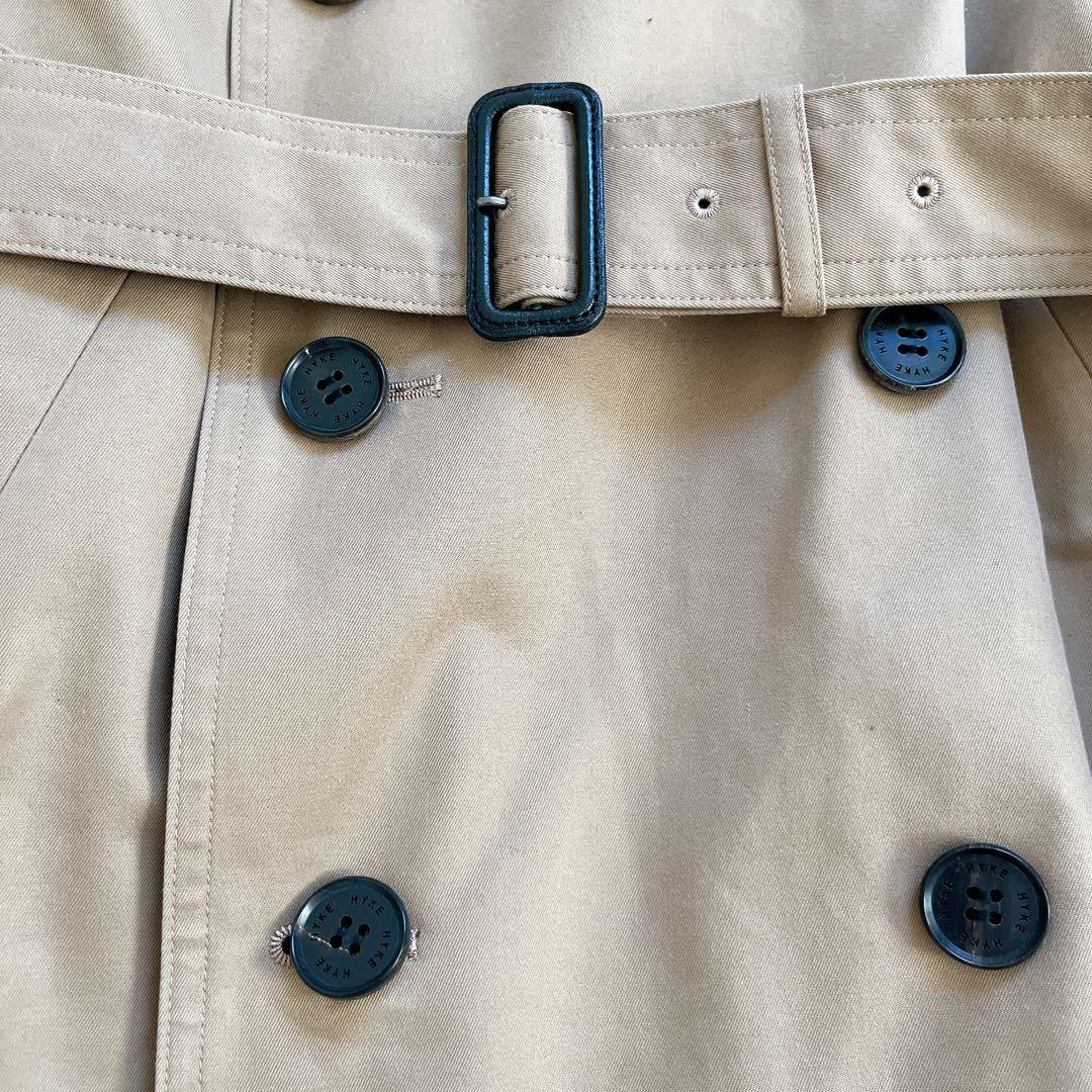 美品 定番 HYKE ハイク ライナー付 トレンチコート コットン 3 L