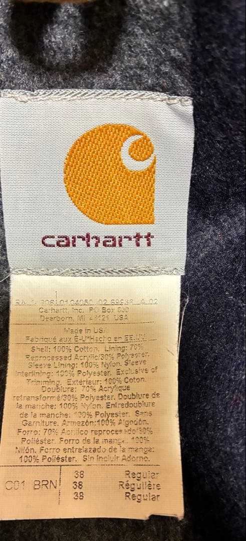 カーハート　チョアコート　サイズ38