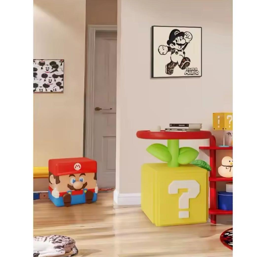 スーパーマリオ　?ボックス　フラワーテーブル　インテリア　特大 　オブジェ
