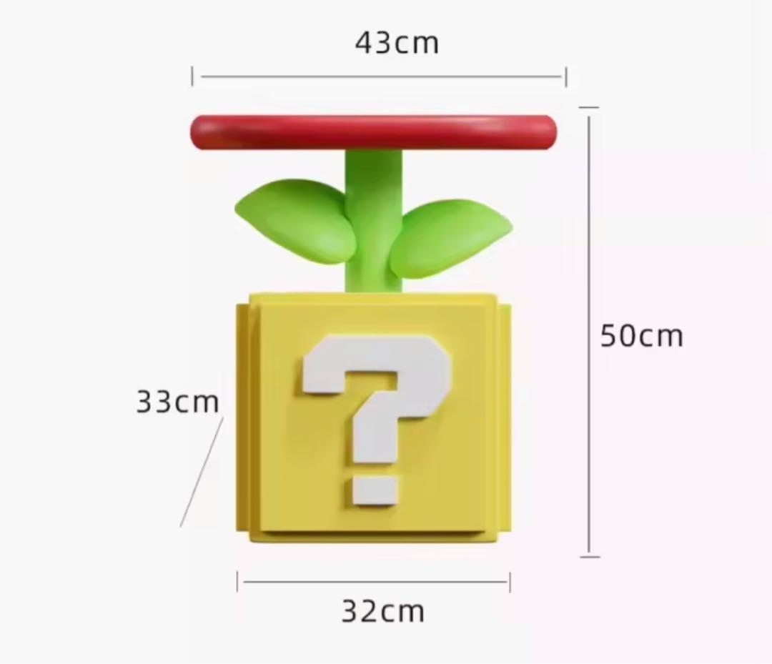 スーパーマリオ　?ボックス　フラワーテーブル　インテリア　特大 　オブジェ