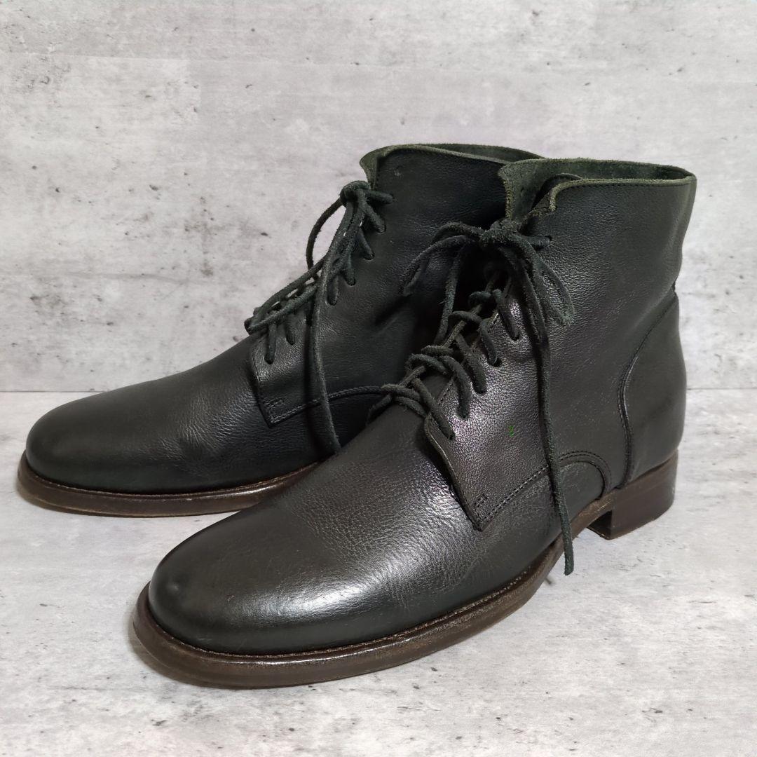 【BUTTERO】シボ革 レースアップブーツ☆ブラック☆B3533
