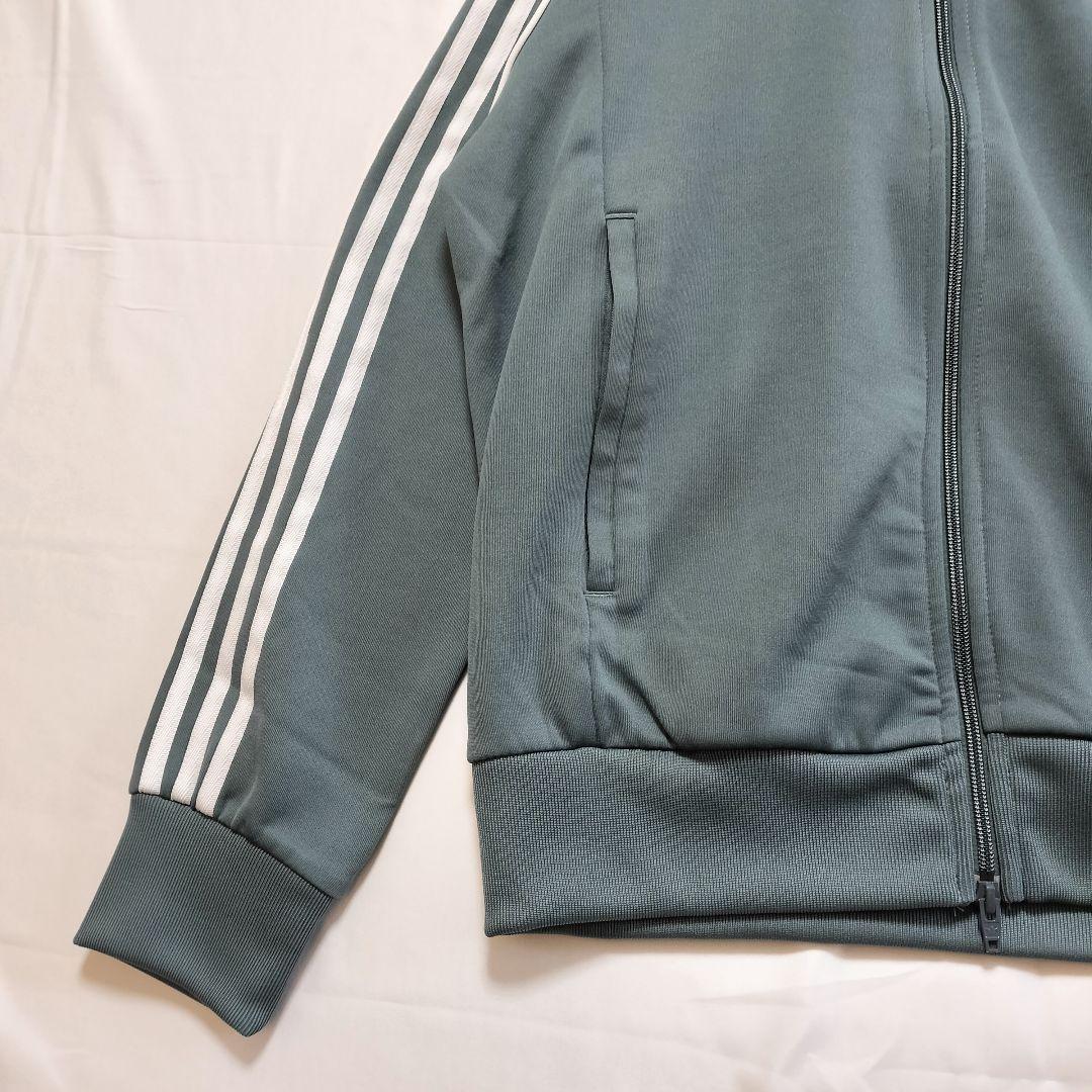★希少　アディダス　ジャージ　トラックジャケット　刺繍ロゴ　グレー　XL
