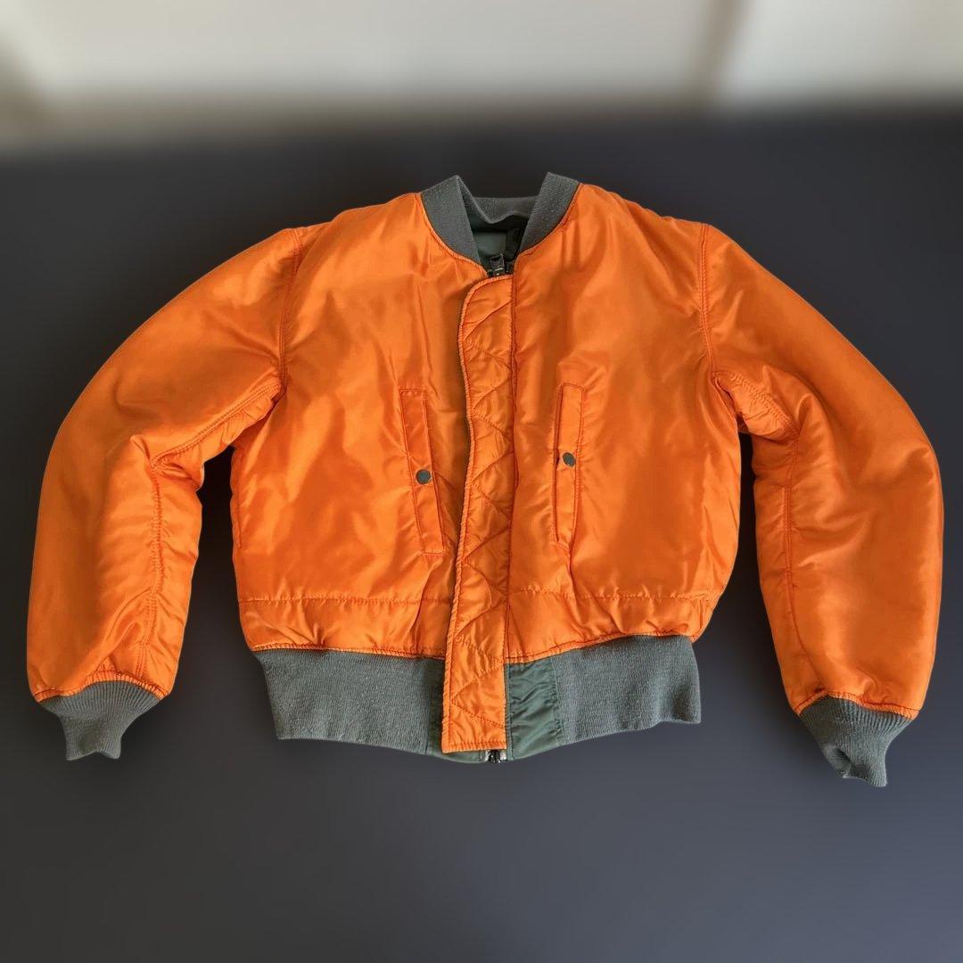 Alpha社 MA‐1 90s 民間 オリーブ 裏オレンジ