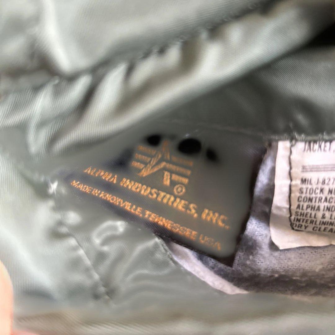 Alpha社 MA‐1 90s 民間 オリーブ 裏オレンジ