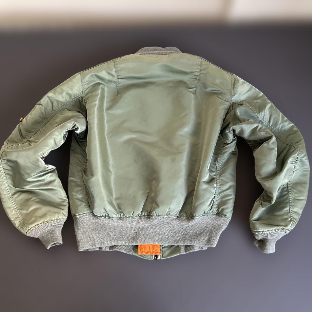 Alpha社 MA‐1 90s 民間 オリーブ 裏オレンジ