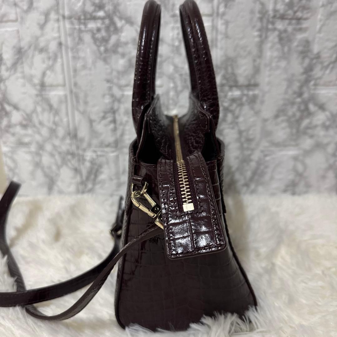 【新品】Paul Smith ポールスミス クロコ ボルドー 2WAYバッグ