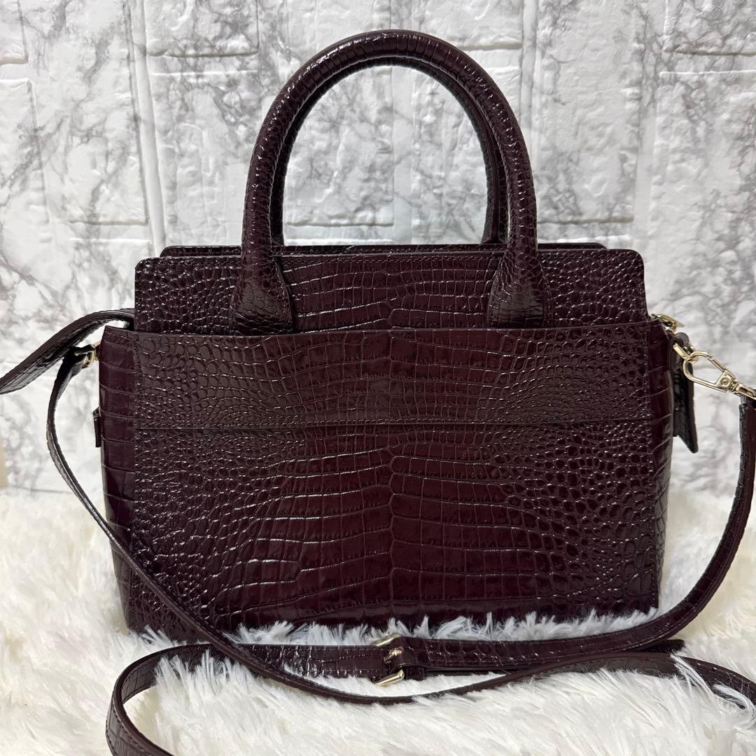 【新品】Paul Smith ポールスミス クロコ ボルドー 2WAYバッグ