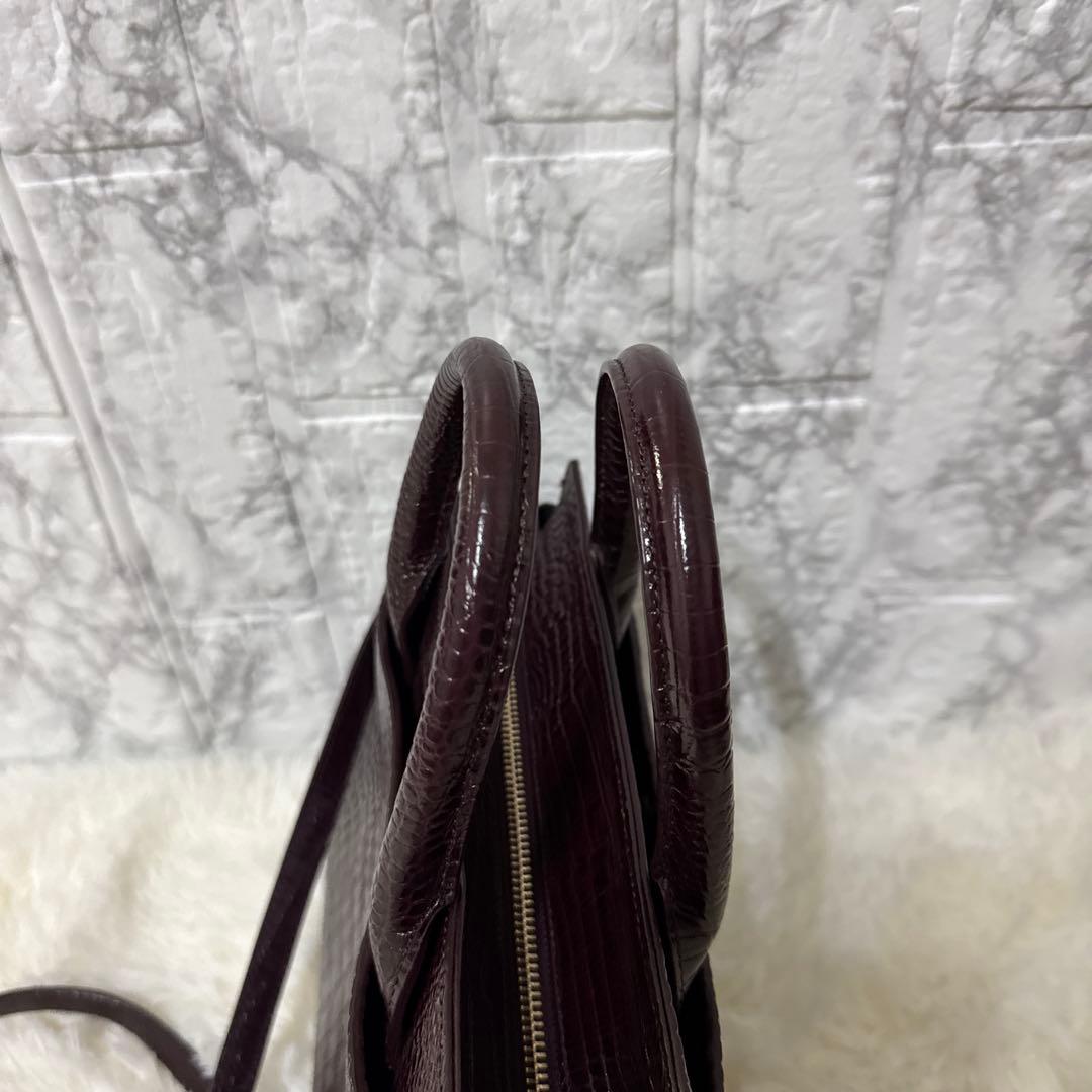 【新品】Paul Smith ポールスミス クロコ ボルドー 2WAYバッグ
