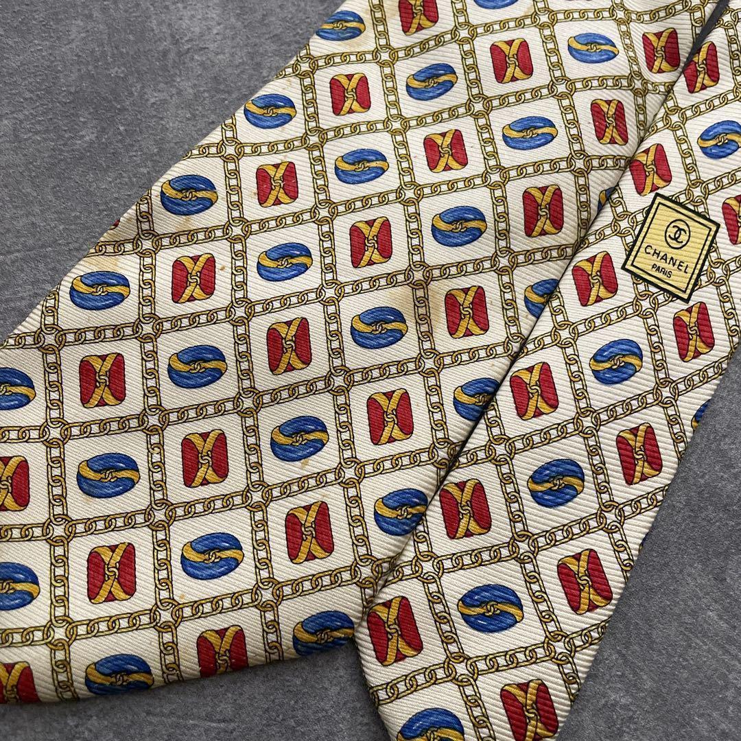 極上 イタリア製 Zegna深紺シングルスーツ × OLD CHANELネクタイ