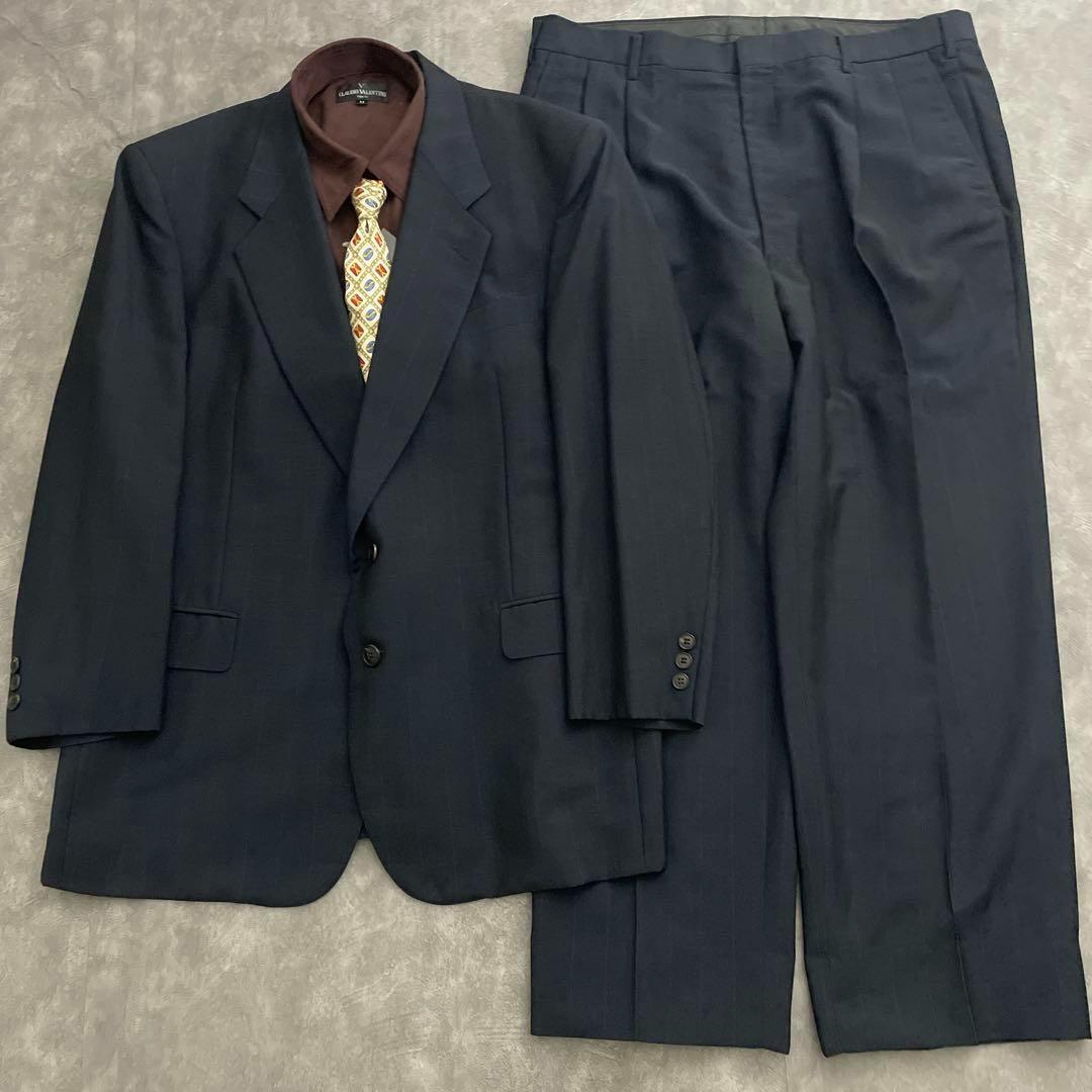 極上 イタリア製 Zegna深紺シングルスーツ × OLD CHANELネクタイ