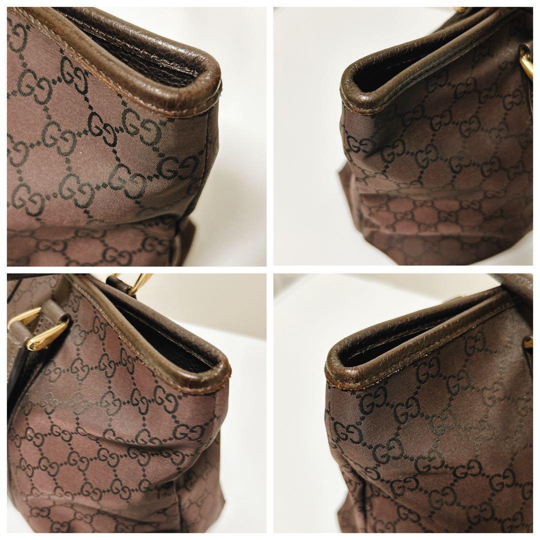 GUCCI GGキャンバス ショルダーバッグ ロゴ 総柄 美品