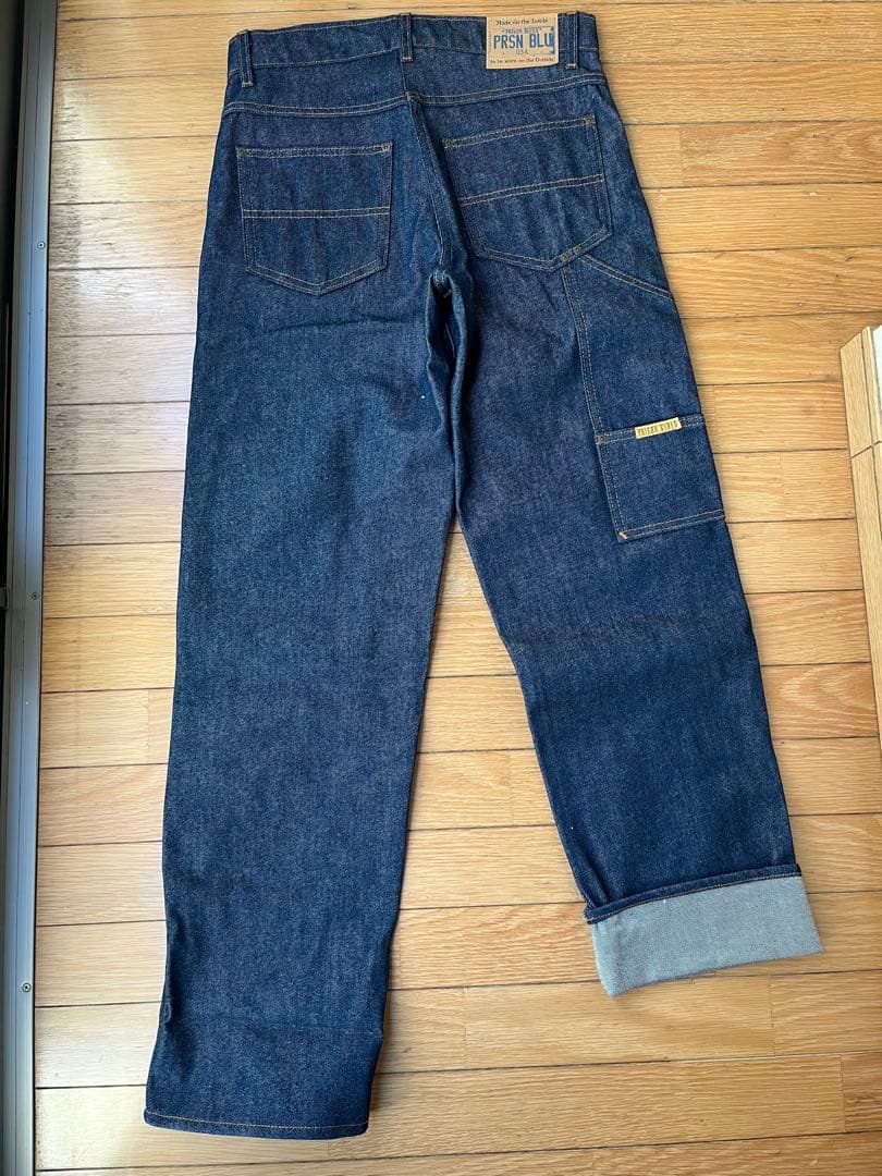 PRSN BLU ダークブルーワークパンツ