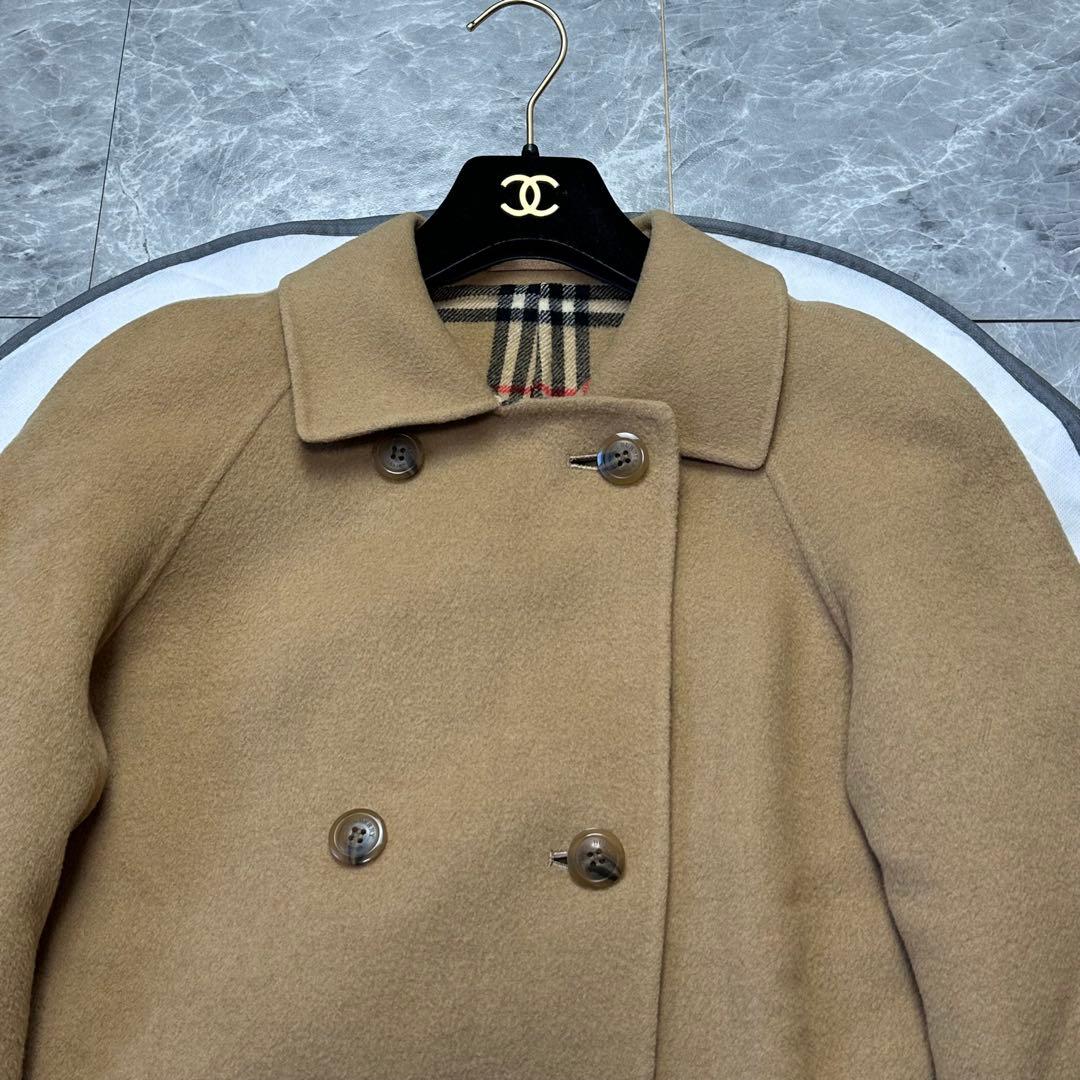 バーバリー♡カシミヤ　ダブルフェイスコート　ノバチェック ハニーベージュ