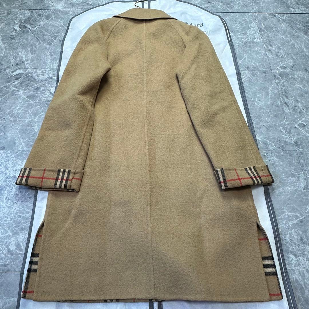 バーバリー♡カシミヤ　ダブルフェイスコート　ノバチェック ハニーベージュ