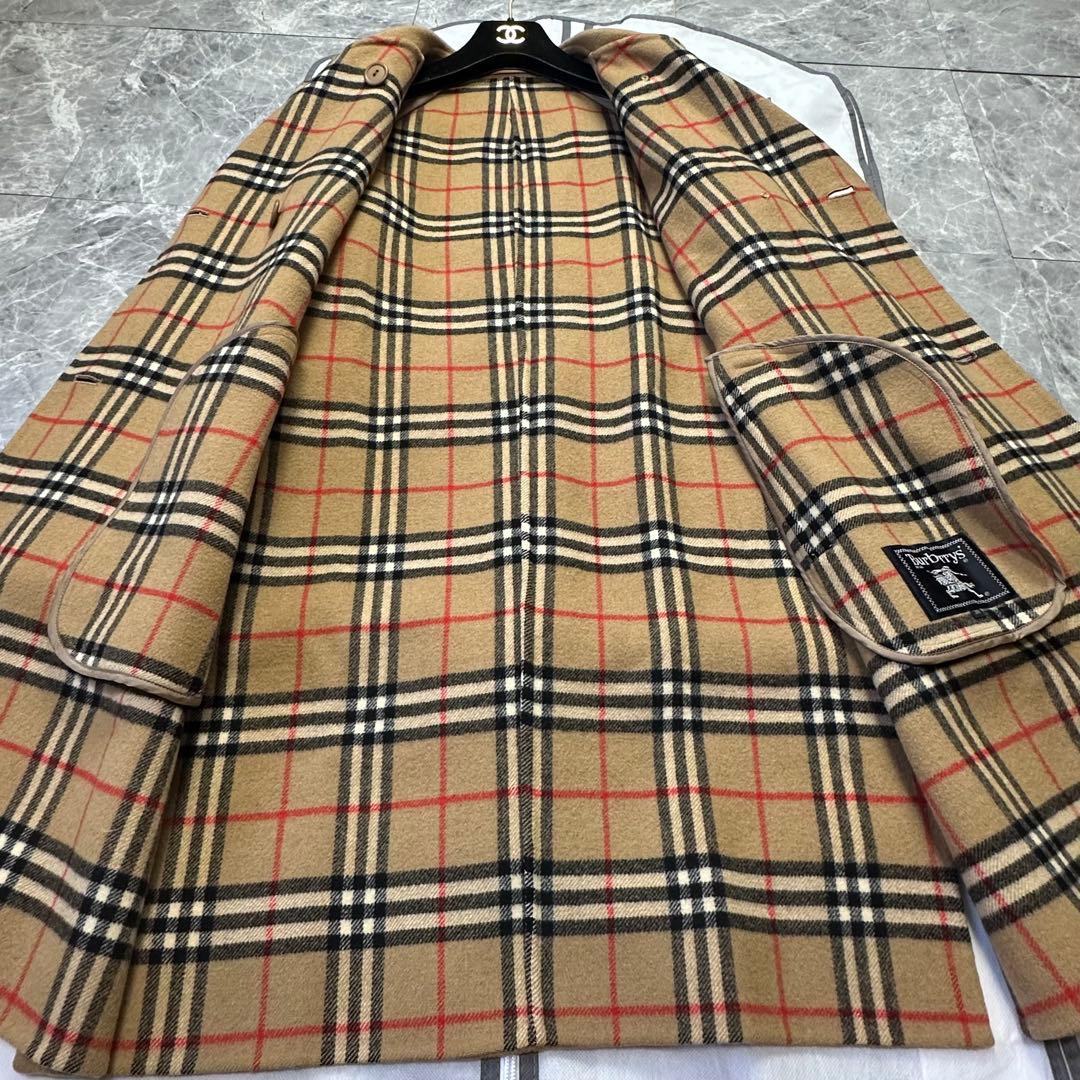 バーバリー♡カシミヤ　ダブルフェイスコート　ノバチェック ハニーベージュ