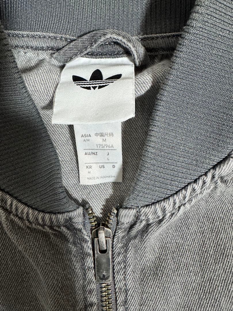 ゆ*ん様 アディダス ルーズ デニム ブラック ウォッシュ ジャケット