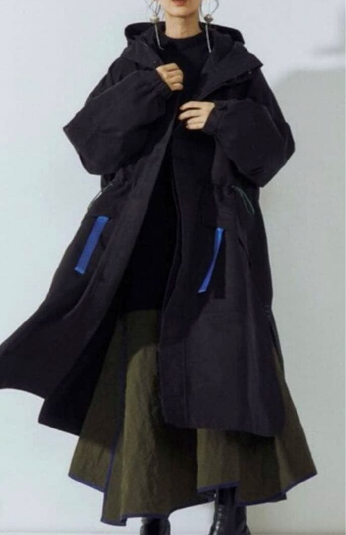 UN3D. 　ミニマルマウンテンコート　サイズ36 ブラック　アンスリード