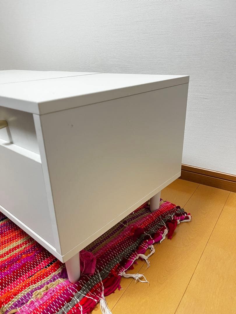 北欧木製ドレッサーテーブル可動式ミラ 一付2way ナチュラル シャルムホワイト