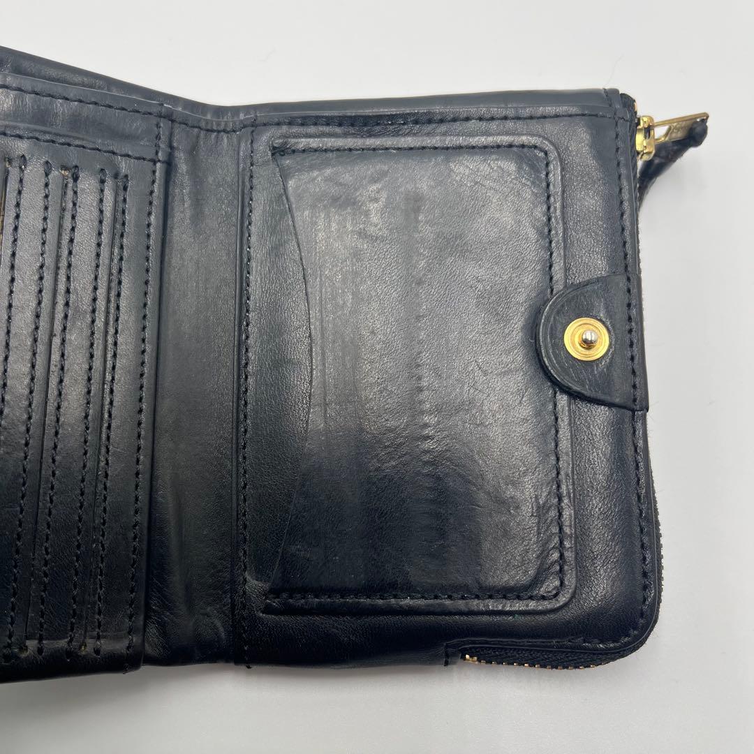 y*y様 希少 美品 ポーター ソーク 二つ折り財布 コンパクトウォレット 黒
