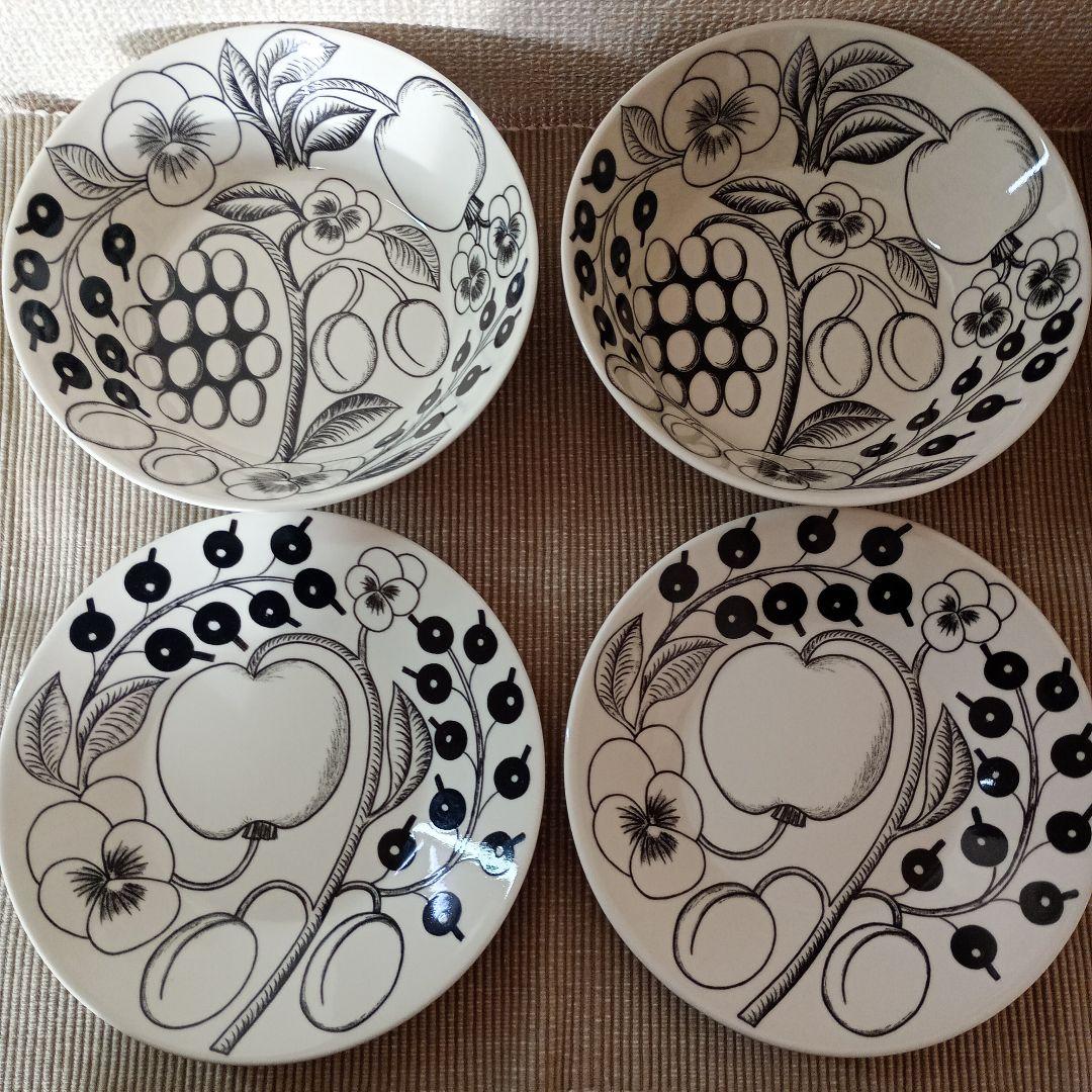 アラビア ブラックパラティッシ 旧ロゴ 17cmボウル2個＆16.5cm皿2枚