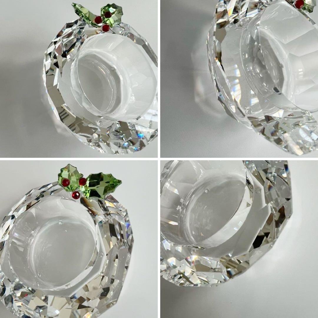 希少 未使用 廃盤品　スワロフスキー　キャンドルホルダー　クリスマス　Xmas