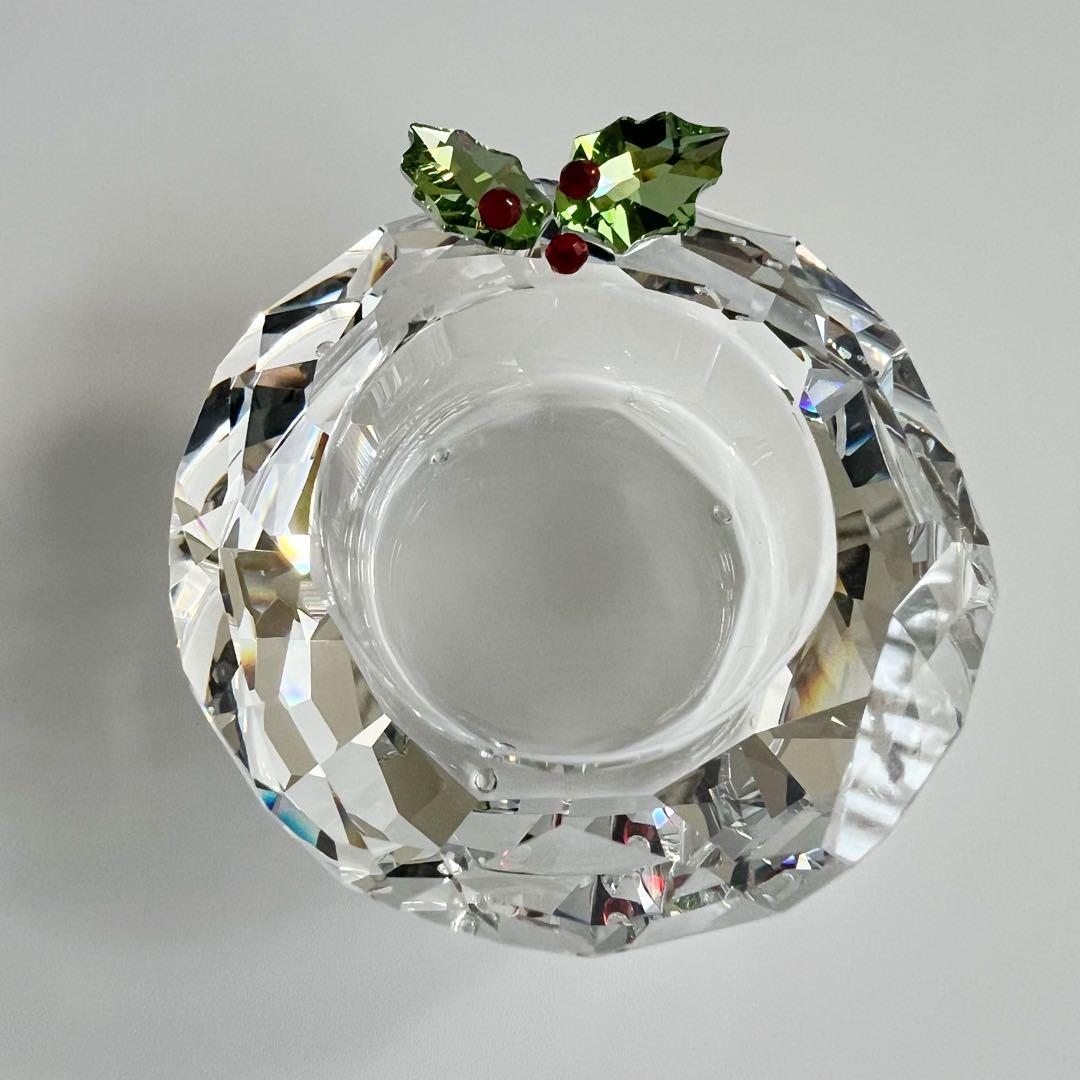 希少 未使用 廃盤品　スワロフスキー　キャンドルホルダー　クリスマス　Xmas