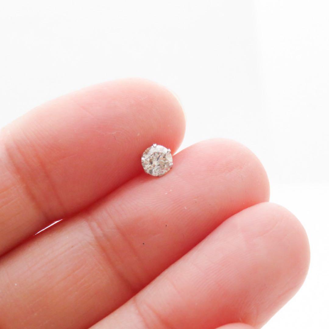M*K様 【本物保証】Pt900 天然ダイヤモンド 0.313ct 片耳ピアス