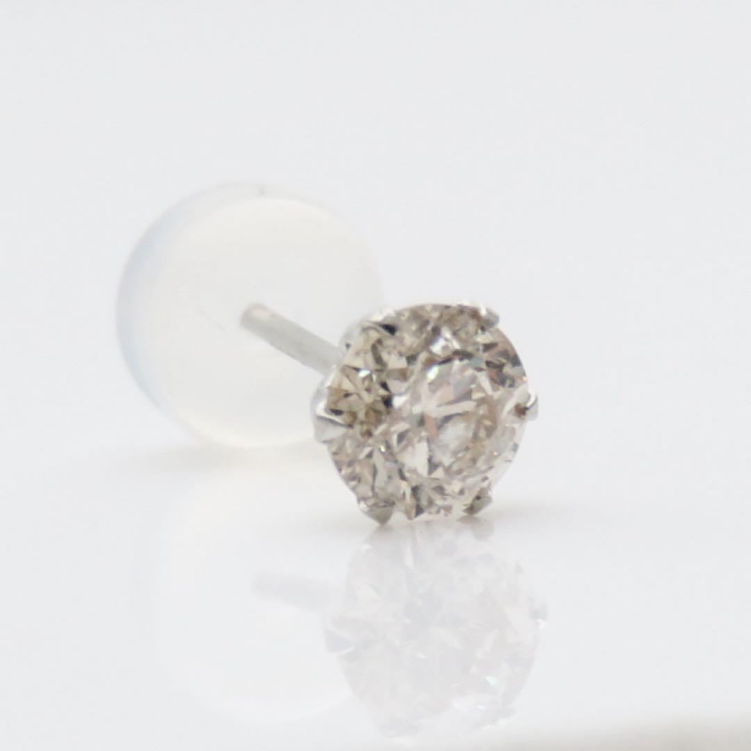 M*K様 【本物保証】Pt900 天然ダイヤモンド 0.313ct 片耳ピアス