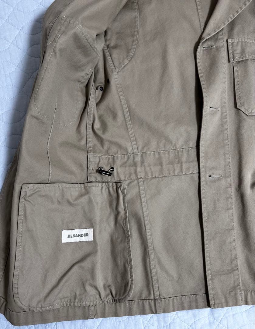 JIL SANDER ジャケット　ミニタリー　メンズ　ベージュ