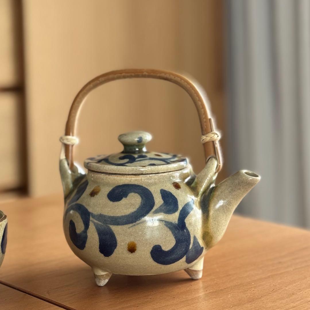 [1/9〆切]北窯 松田共司 沖縄民藝　やちむん　急須　カップセット