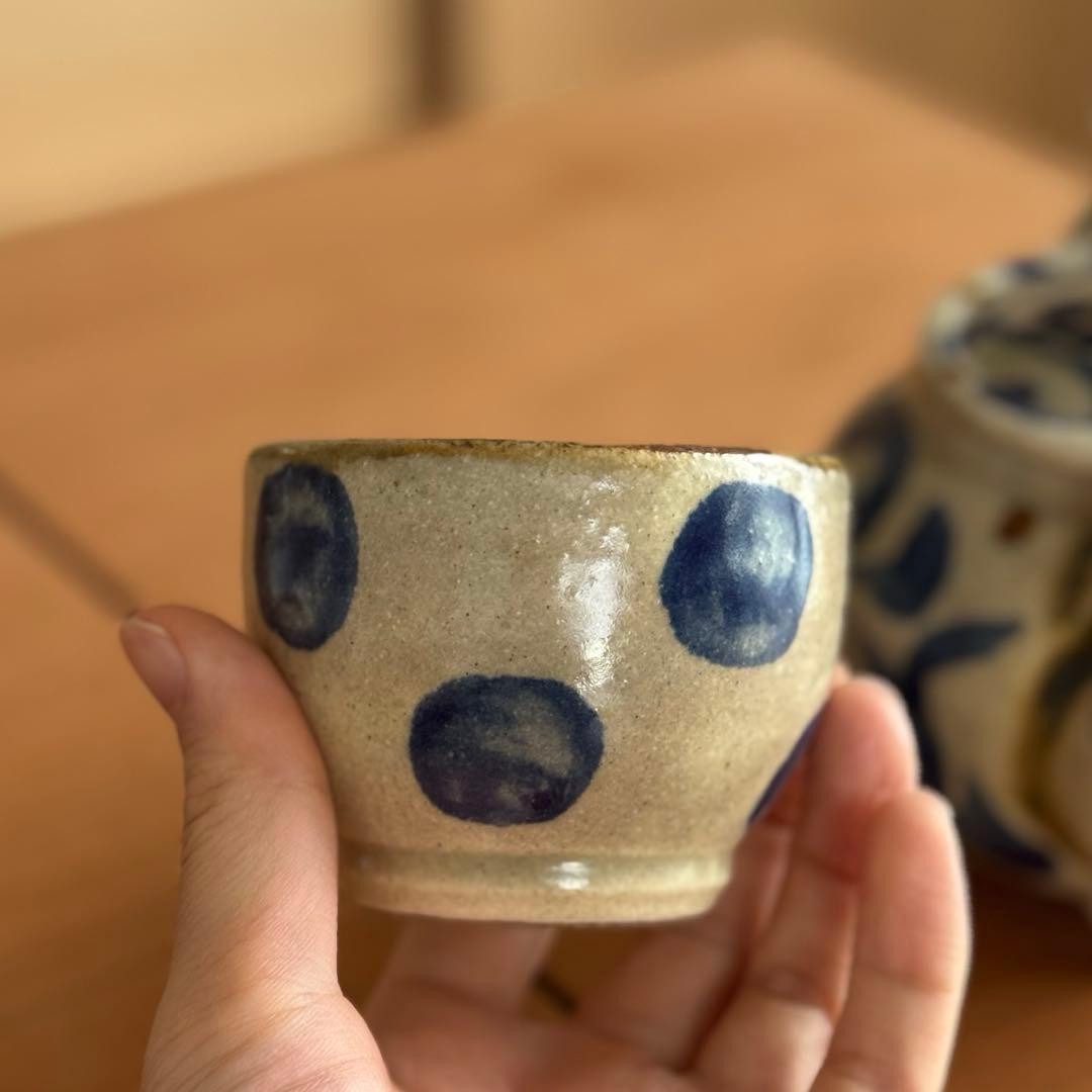 [1/9〆切]北窯 松田共司 沖縄民藝　やちむん　急須　カップセット