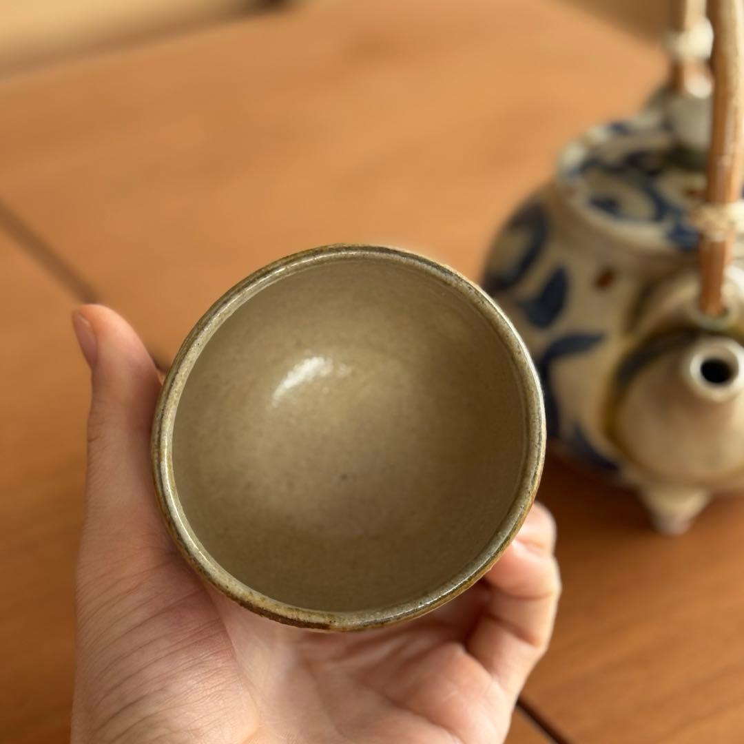 [1/9〆切]北窯 松田共司 沖縄民藝　やちむん　急須　カップセット