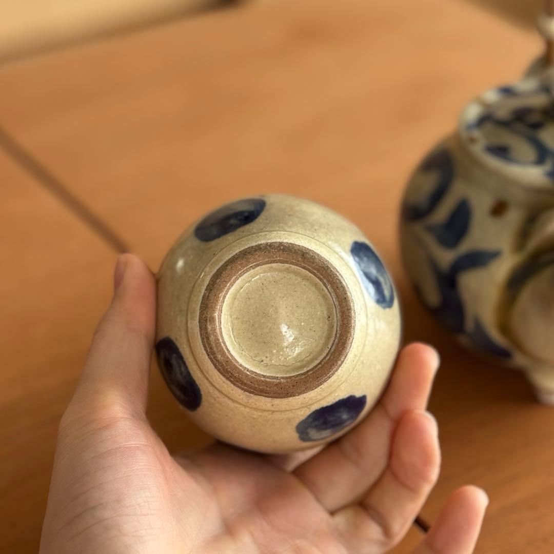 [1/9〆切]北窯 松田共司 沖縄民藝　やちむん　急須　カップセット