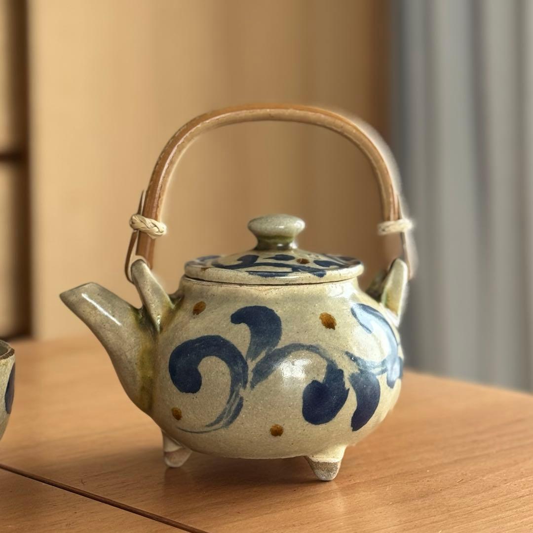 [1/9〆切]北窯 松田共司 沖縄民藝　やちむん　急須　カップセット