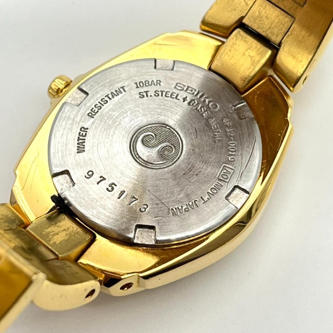 良品 セイコー パーペチュアル レディース コマ有 電池交換済 ゴールド
